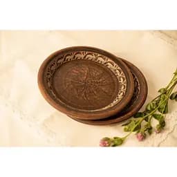 Тарілка керамічна (глиняна) 19.5 см з орнаментом