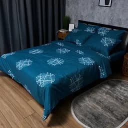 Комплект постільної білизни Moon&Star Satin Elit Crystal Threads Сімейний 2х160х220 см наволочки 2х50х70 см