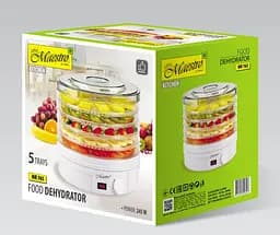 Сушарка для продуктів овочів фруктів грибів 5 секцій Maestro MR-765 10 л дегідратор - мініатюра 4