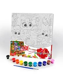 Розпис на полотні Сови, 31x31 см, Сюжет №6, PX-07-06