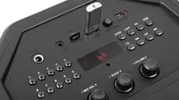 Колонка портативна 2.0 REAL-EL X-777 Black, 2 x 32.5 Вт, пластиковий корпус, Bluetooth, MicroSD / USB, живлення від акумулятора, 8800мА/год, керування зверху - мініатюра 3