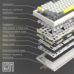 Клавіатура Epomaker TH80 PRO V2 Wisteria Tactile White механічна бездротова (TH80-PROV2-W-WT) - мініатюра 18