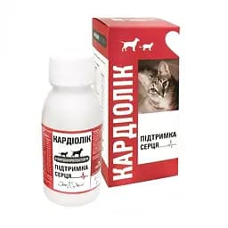 Ветеринарний препарат ЗооХелс КардіоЛік для котів та собак при порушеннях серцево-судинної системи 100 мл