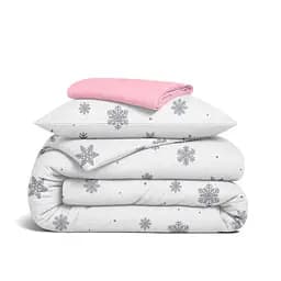 Дитяча постільна білизна фланель Cosas SNOWFLAKES SILVER CS4 110х140см (Flannel_SnowflakesSilver_El80-16Bubble_140)