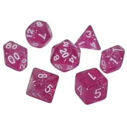 Набор кубиков Glitter 7 Dice Set - Pink , 7 шт. (g7dglit13)
