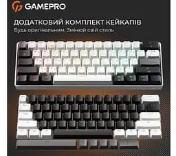 Клавиатура игровая механическая GamePro GPMK-130BW USB Red Outemu Swithes Hot-Swap Black-White - мініатюра 11