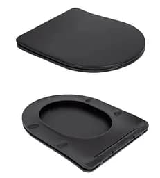 Унітаз підвісний Qtap Robin New Ultra Quiet, з сидінням Slim Duroplast/ Soft-close/ Quick Release QT13332381АSMB - мініатюра 7