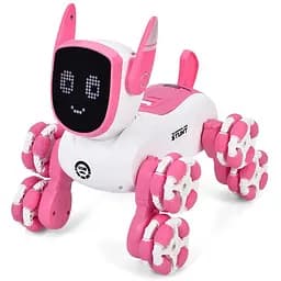 Собачка-робот MD572A-P на роликах танцует, поет, светится, с пультом 24 см розовая