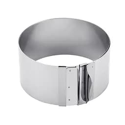 Кондитерське кільце розсувна кругла форма для випікання та формування салатів та тортів 15-30 см, Master Class Сірий 83254