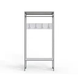 Вішалка модульна підлогова Ferrum-decor Треліс 14 180x90x38 сірий ДСП Білий 16мм (FRD-104355)