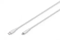 Кабель для зарядки Assmann USB, USB-C - Lightning 2 м, USB 2.0, 60W, силиконовый AK-600110-020-W White