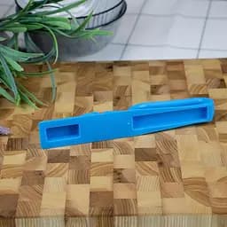 Точилка для кухонних ножів ручна механічна пластикова з точильним каменем, A-plus Блакитний 85441 - мініатюра 5