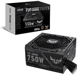 Блок живлення Asus 750 ВтTUF Gaming, Black, 80+ Bronze, Active PFC, 135 мм, 4xMolex / 8xSATA / 4x6+2-pin / 2x4+4-pin / 1x20+4-pin, захист OPP/OVP/UVP/SCP/OCP/OTP (TUF-GAMING-750B) - мініатюра 5