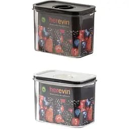 Контейнер Herevin Canister Vacuum Lid 1.2 л 1 шт. White Black в асортименті (161179-000)
