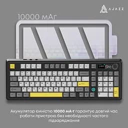 Клавіатура бездротова Ajazz AK980 V2 Maillard Switch Black (AK980-V2-M-BGY) - мініатюра 9