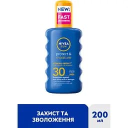 Сонцезахисний спрей NIVEA SUN захист та зволоження SPF 30  200 мл - мініатюра 2