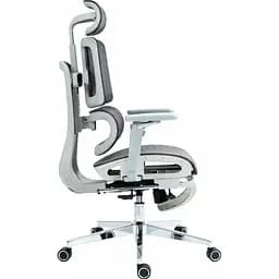 Офісне крісло GT Racer B-2450 White/Gray [121431] - мініатюра 4