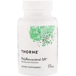 Ресвератрол, птеростільбен, куркумін Thorne Research PolyResveratrol-SR 60 капсул