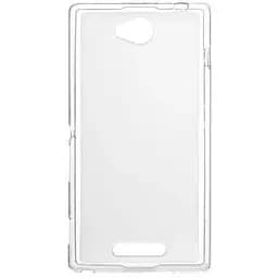 Чохол-накладка панель для Sony Xperia C C2305 біло-прозора