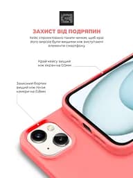 Силиконовый чехол для Apple iPhone 15 Plus, ICON2 Case, розовый, противоударный, панель, защита всего корпуса, матовая поверхность Soft Touch, выступает над дисплеем, совместим с защитными стеклами и пленками, с микрофиброй, ArmorStandart (ARM70519) - мініатюра 5