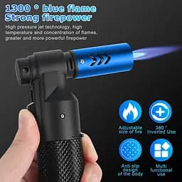 TDMJ® Кухонний паяльний пальник Бутанова смолоскипка Запальничка Big Jet Flame Багаторазовий портативний бутановий смолоскип - мініатюра 4