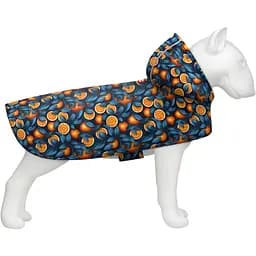 Дощовик-накидка з капюшоном для собак Waudog Clothes Апельсини XL А 55-61 см B 68-80 см С 42-52 см - мініатюра 1