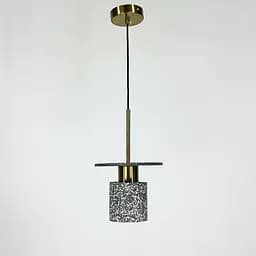 Підвіс Terrazzo Cylinder із сірим бетонним плафоном 20 см в стилі Ар-деко Line.F MJ 162-200 BK - мініатюра 8