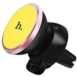 Автомобільний магнітний тримач Hoco CA3 для смартфонів у дефлектор жовтий