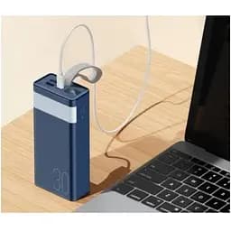 Зовнішній акумулятор Remax PowerBank Chinen 20W+22.5W PD+QC Fast Charging with LED 30000mAh Blue (RPP-320) 60421-ska - мініатюра 2