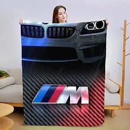 Плед плюшевий 3D на подарунок BMW M5 FAST 160х200 см