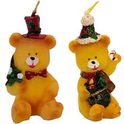 Декоративная новогодняя свеча Devilon Мишка 7.7 см 1 шт. в ассортименте (441099-1)