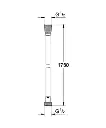 Душовий шланг 1750 мм Grohe Silverflex 28388GL1, Золотий - мініатюра 2