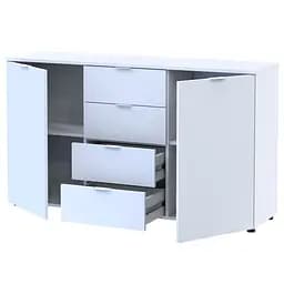 Комод Doros Рон 5 Білий 2 фасади 4 шухляди 140х38х81 (44900223) - мініатюра 4