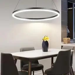 Сучасна LED люстра у чорному каркасі | Арт. M 2702 BK | Line F - мініатюра 3