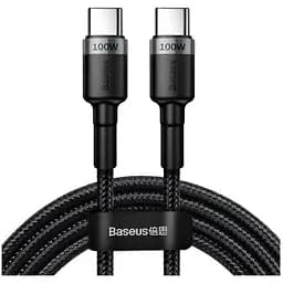 Дата кабель USB-C to USB-C 2.0m 100W 5A black-grey Baseus (CATKLF-ALG1)