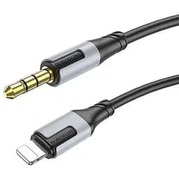 Кабель мультимедийный Lightning to 3.5mm M 1.0m BL19 black BOROFONE (6941991108327)