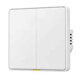 Вимикач механічний Tuya RF433 EU Wi-Fi на дві лінії Білий