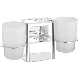 Подставка для щеток и пасты с двумя стаканами ZERIX LR103 (ZX2632)