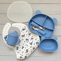 Набір посуду для прикорму Ведмедики BPR img_e1762 ведмедик K52 Powder Blue