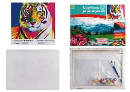 Набір для розпису по номерах Тигр попарт, TK Group, 30x40 см, 30130