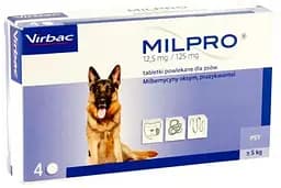 Virbac Milpro Милпро Антигельминтные 4 таблетки для собак более 5 кг