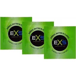 Презервативи EXS Ribs and Dots Точково-ребристі 3 шт.