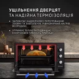Електрична піч Perfelli MIRAGE 48 BLACK - мініатюра 3