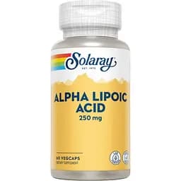 Альфа-липоевая кислота Solaray Alpha Lipoic Acid 250 мг 60 вегетарианских капсул (2023-10-2399)