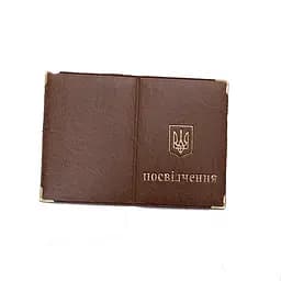 Обложка кожзам на удостоверение широкое, тиснение золотом 31277 TASCOM Светло-коричневый
