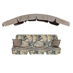 Комплект до гойдалки Ost-Fran Deli 180x106x6 см, тканина лонета Flor gris/2709