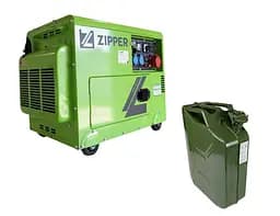 Генератор Zipper дизельний 4-тактний KZI-STE7500DSH 3,3/5кВт + металева каністра 20 л