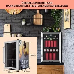 Холодильник для напоїв Klarstein Beersafe 70 Birra Milano Edition (10046061) - мініатюра 7