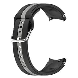 Браслет D2 для Samsung Galaxy Watch 5 - чорно-сірий ширина кріплення 20мм силікон Watchbands (W17-3WB12312664) - мініатюра 3