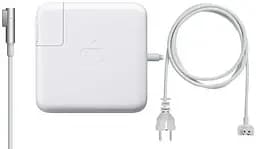 Зарядний пристрій для макбука, 60W, MagSafe (L-tip), білий блок живлення, зарядка для ноутбука з подовженим кабелем + магнітний кабель, швидка зарядка, адаптер живлення Apple MacBook (MC461) (ARM47616)